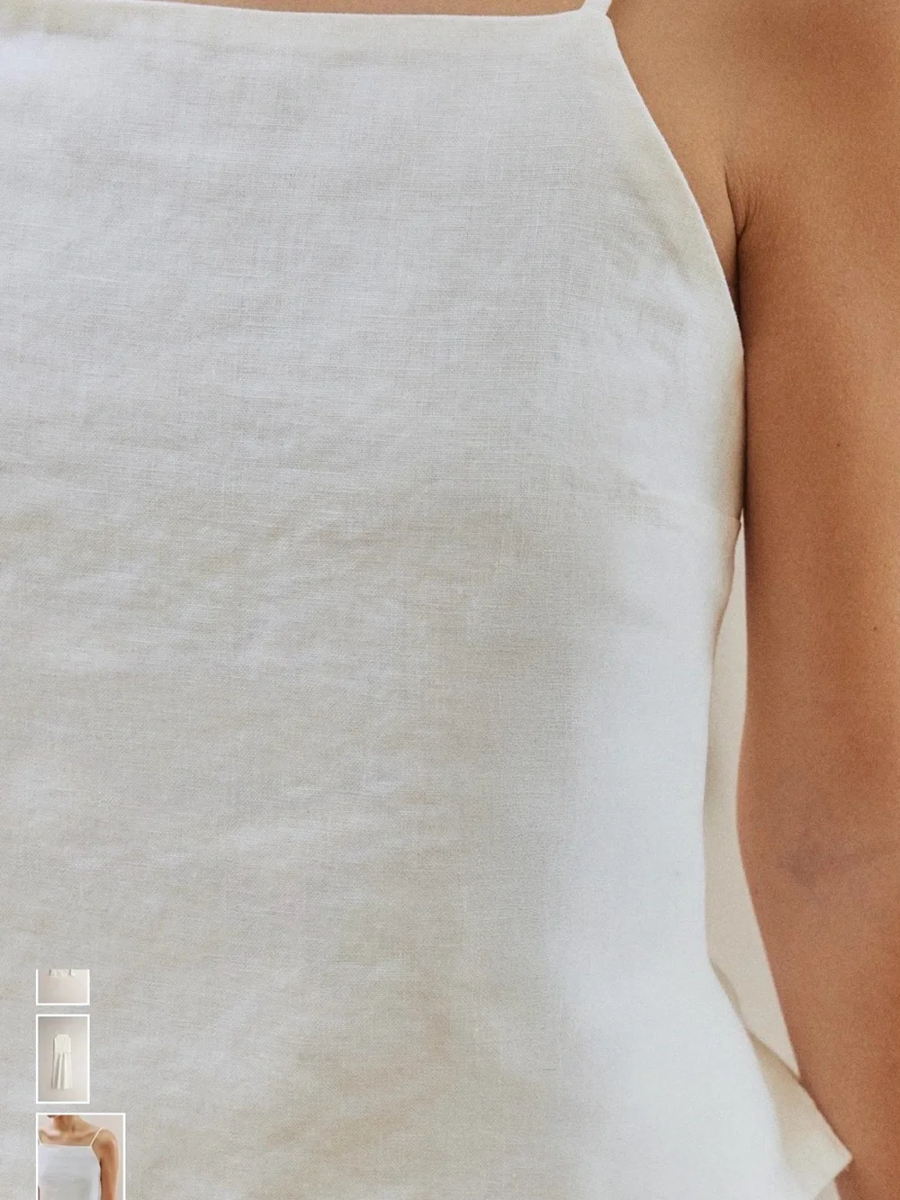 Zara Linen Strappy Top